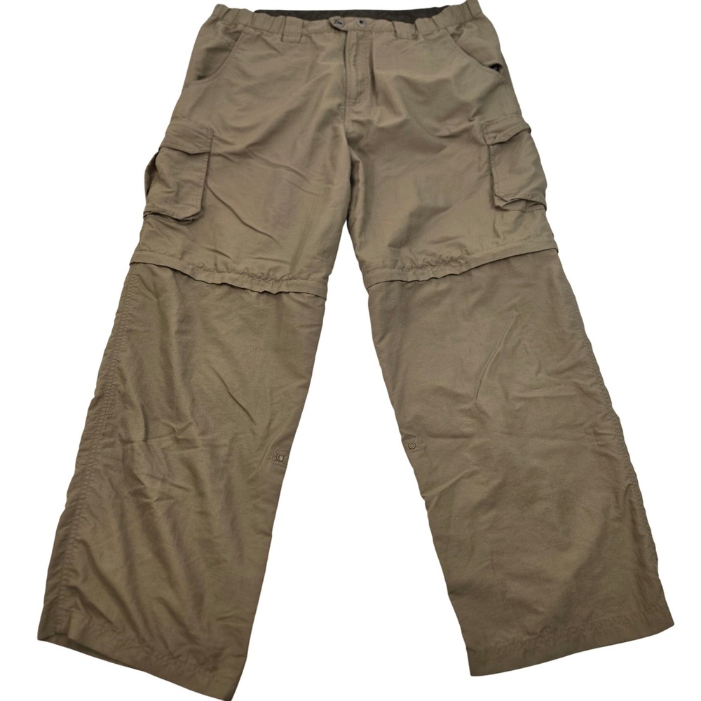 Natural Gear Mens 2XL Convertible Cargo Pants Zip Off Hiking‎ Shorts Khaki 38x32